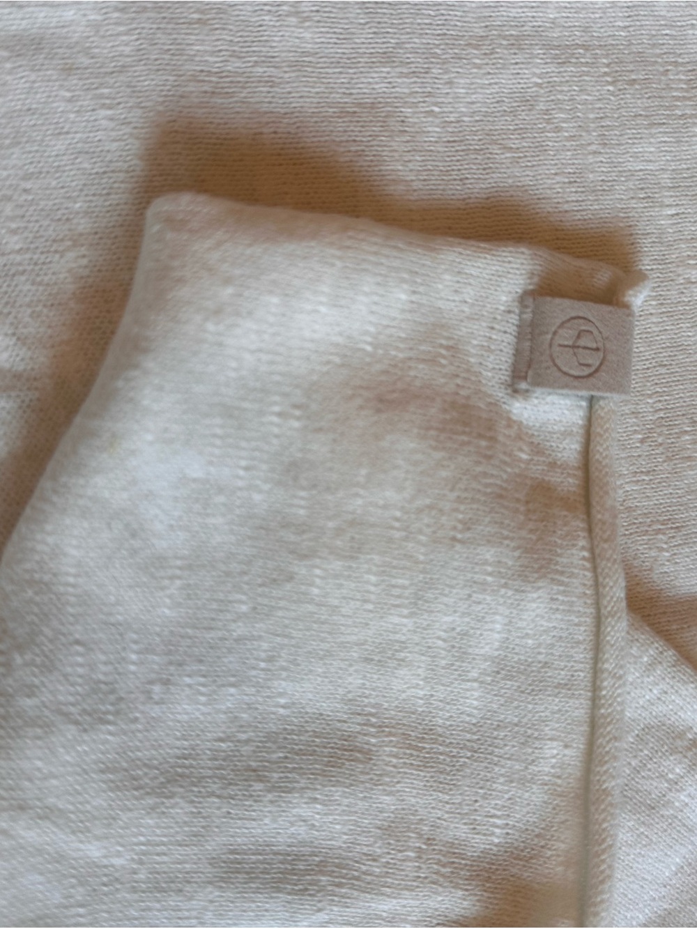 Rag & Bone Men's Cream Linen Blend Raw Hem Crewneck Sweater L - Picture 2 of 8